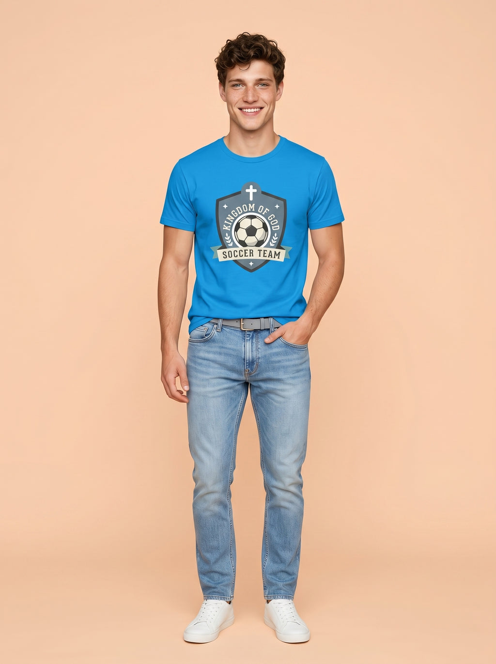 'Kingdom of God' - 'Soccer Team' Mens CVC Jersey Tee