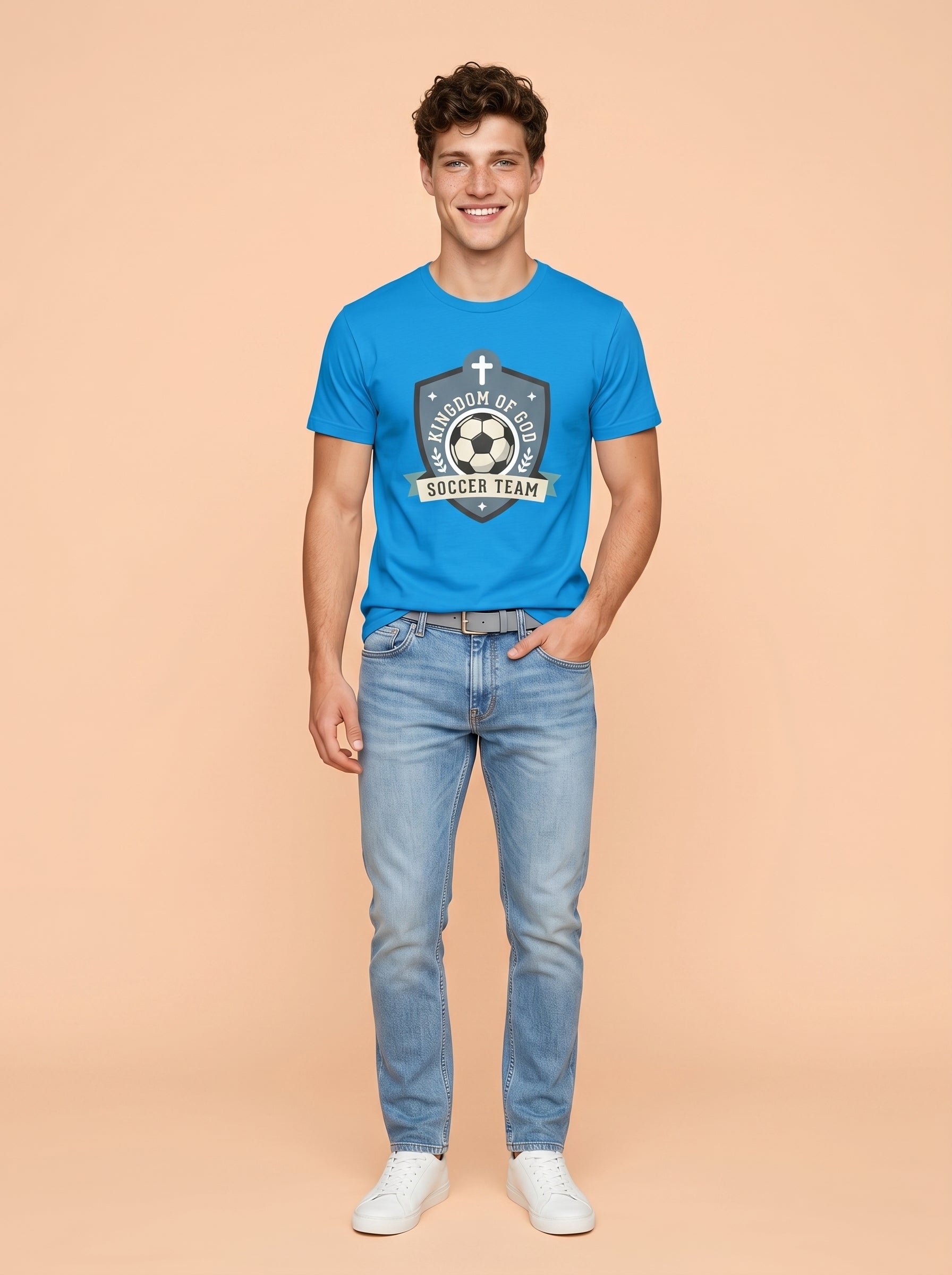 'Kingdom of God' - 'Soccer Team' Mens CVC Jersey Tee