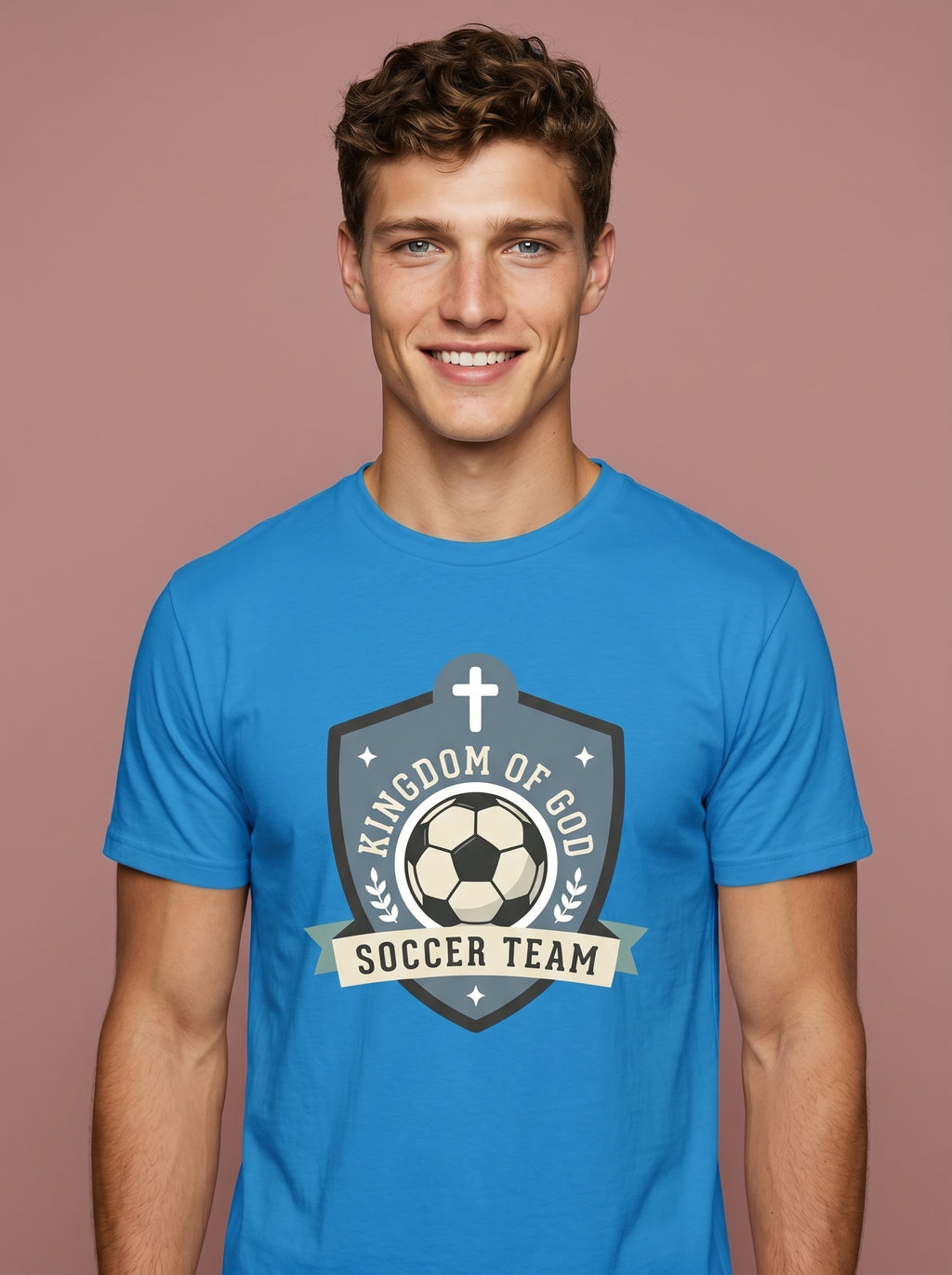 'Kingdom of God' - 'Soccer Team' Mens CVC Jersey Tee