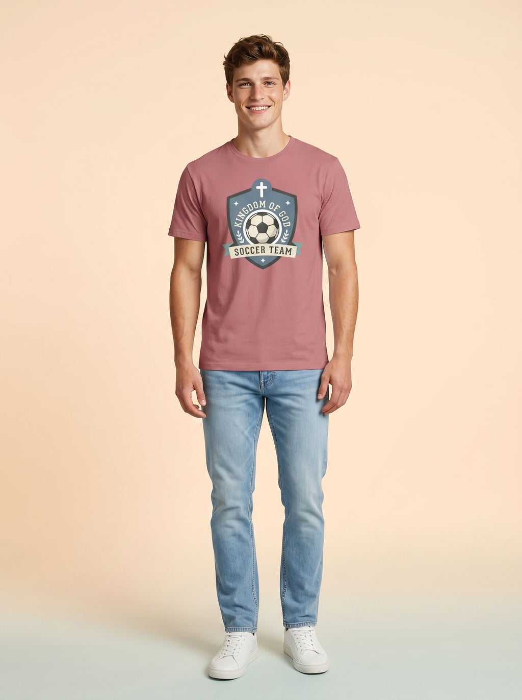 'Kingdom of God' - 'Soccer Team' Mens CVC Jersey Tee
