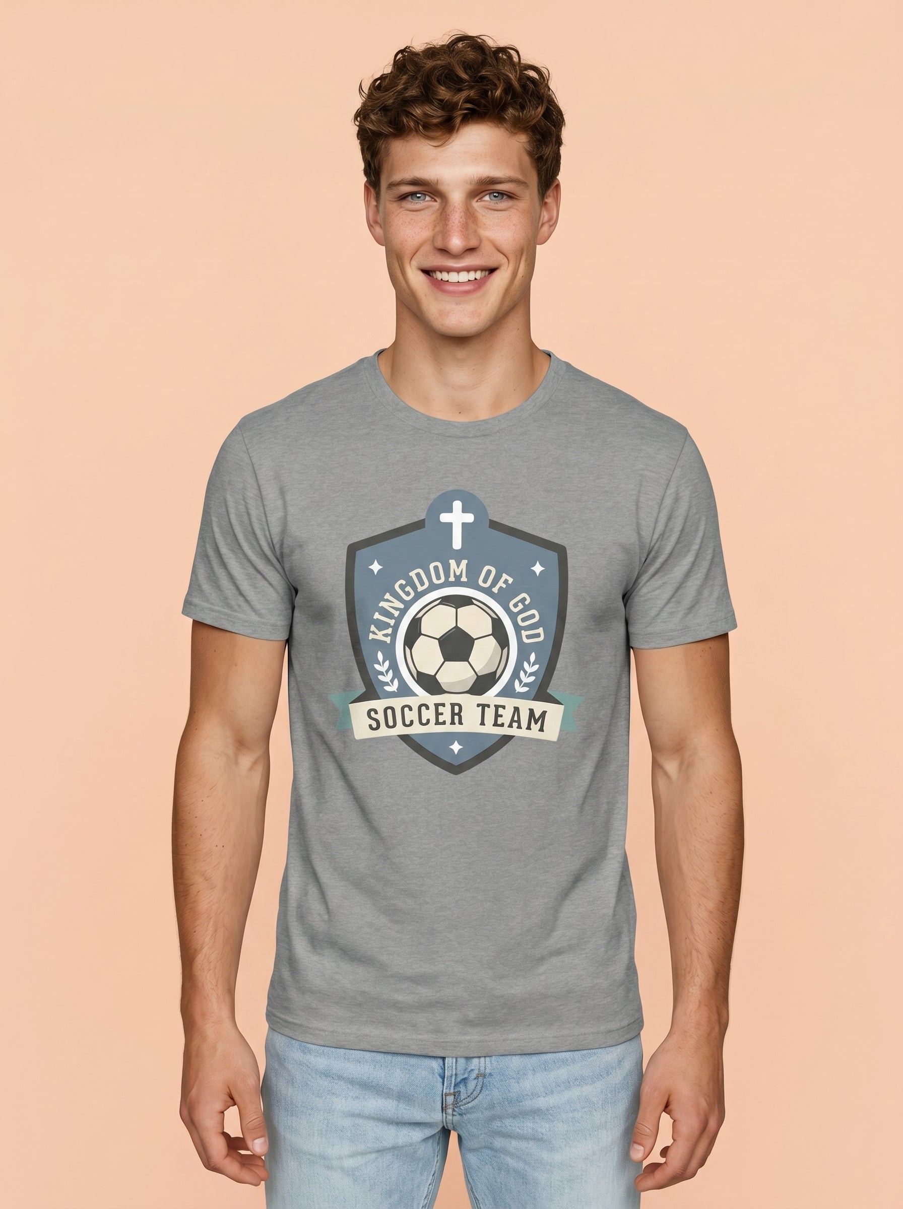 'Kingdom of God' - 'Soccer Team' Mens CVC Jersey Tee