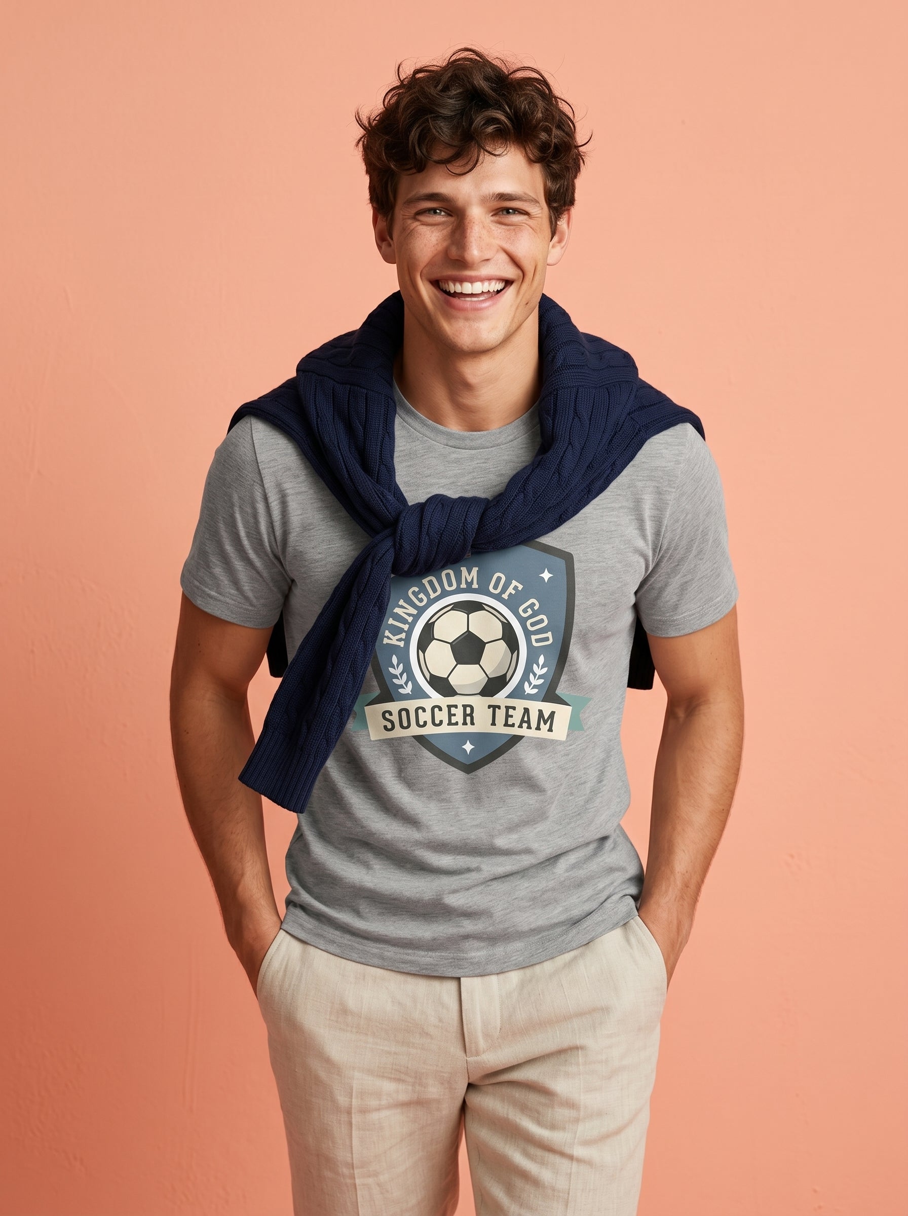 'Kingdom of God' - 'Soccer Team' Mens CVC Jersey Tee