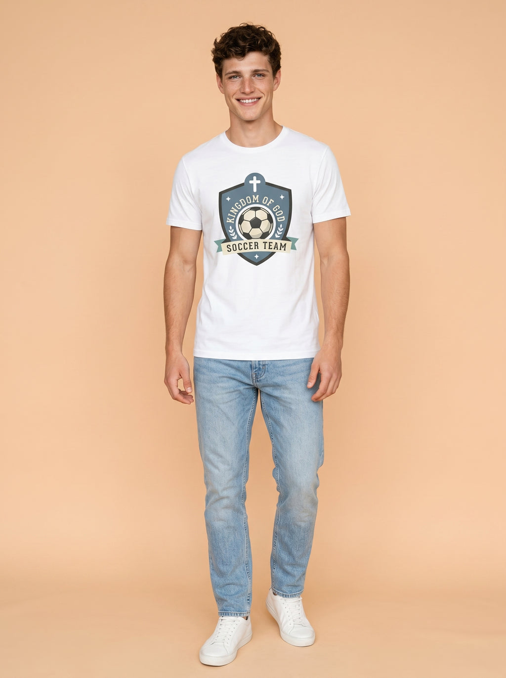 'Kingdom of God' - 'Soccer Team' Mens CVC Jersey Tee