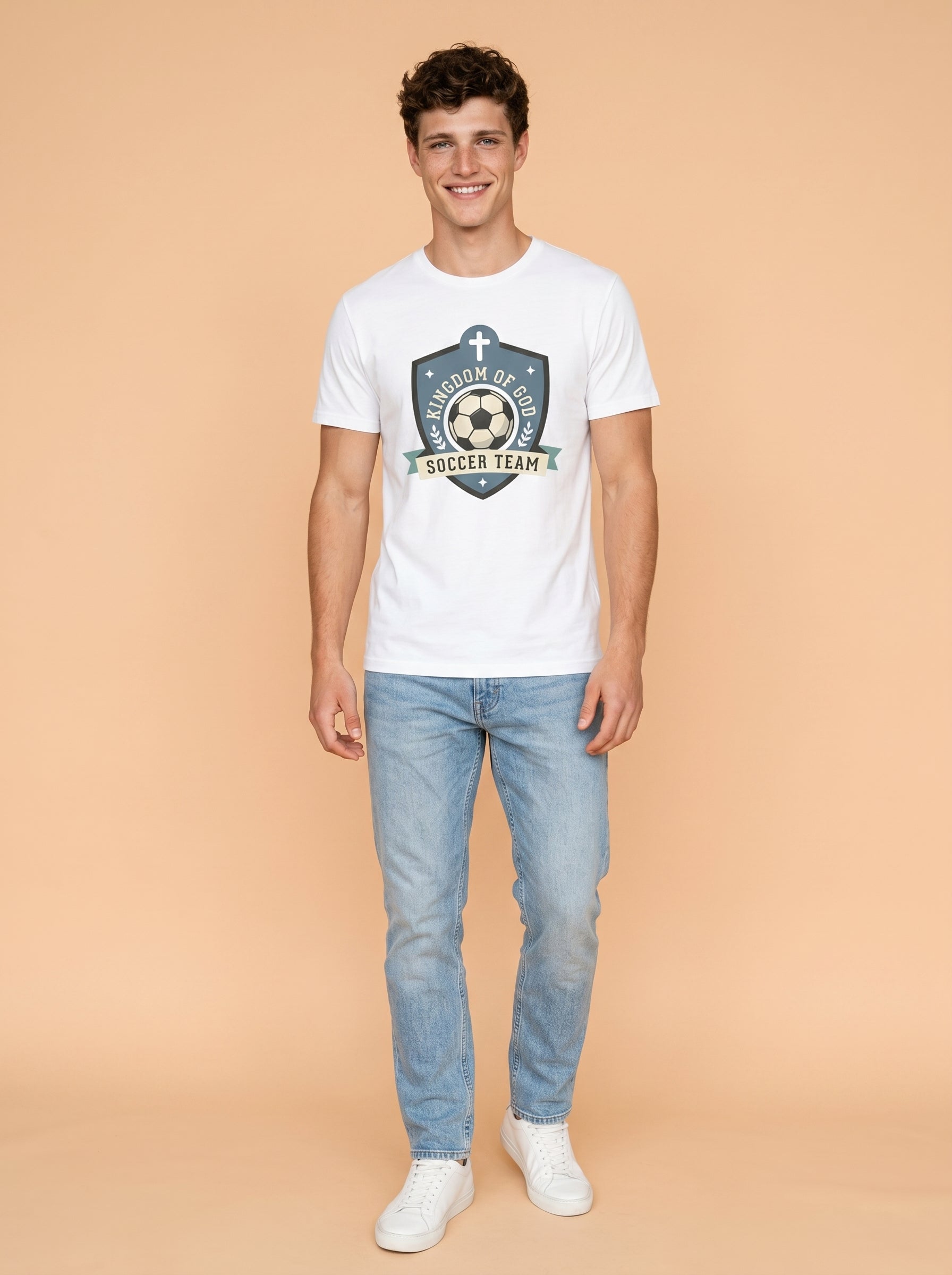 'Kingdom of God' - 'Soccer Team' Mens CVC Jersey Tee