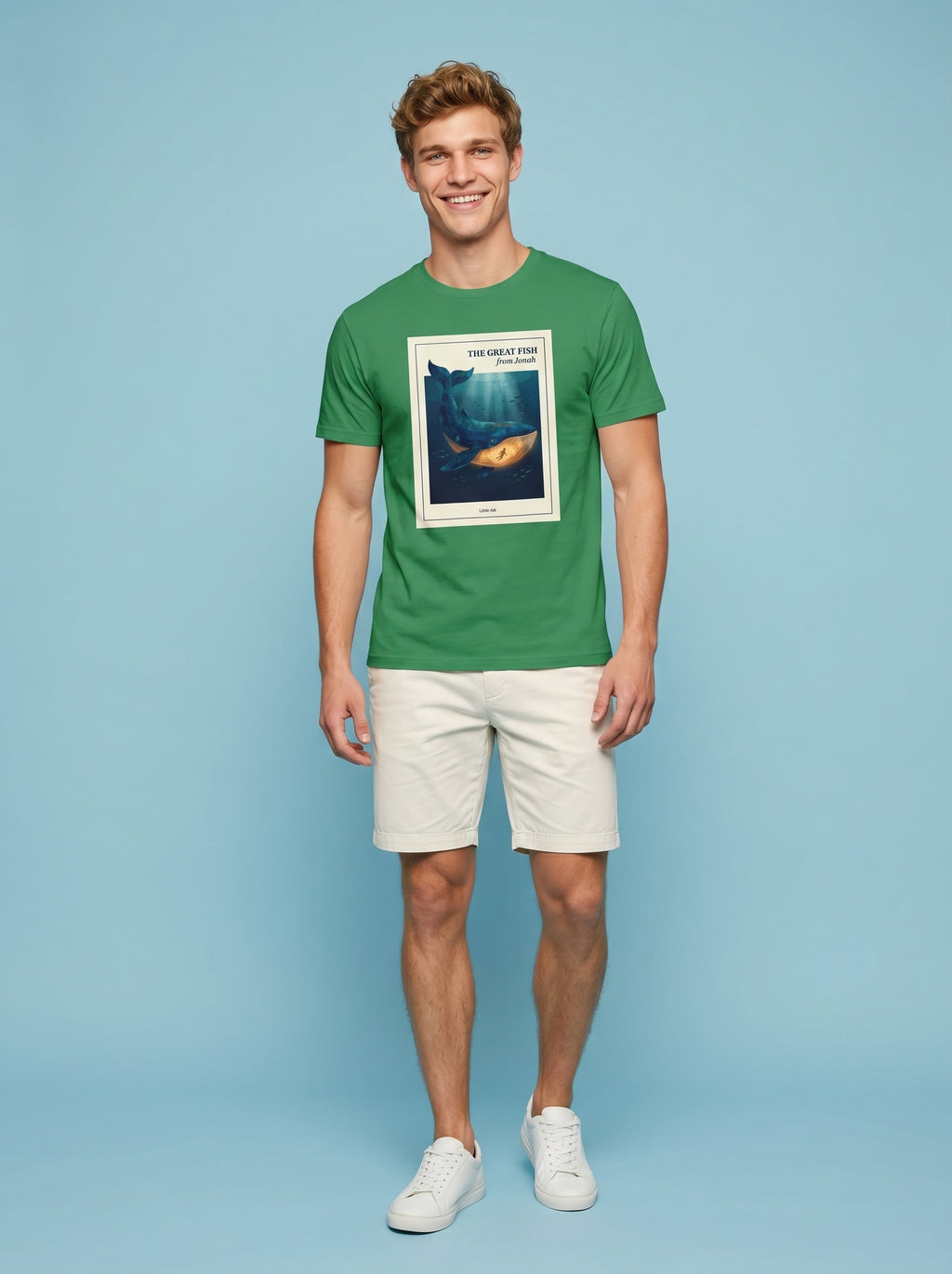 'The Great Fish - 'From Jonah' Mens CVC Jersey Vintage Tee