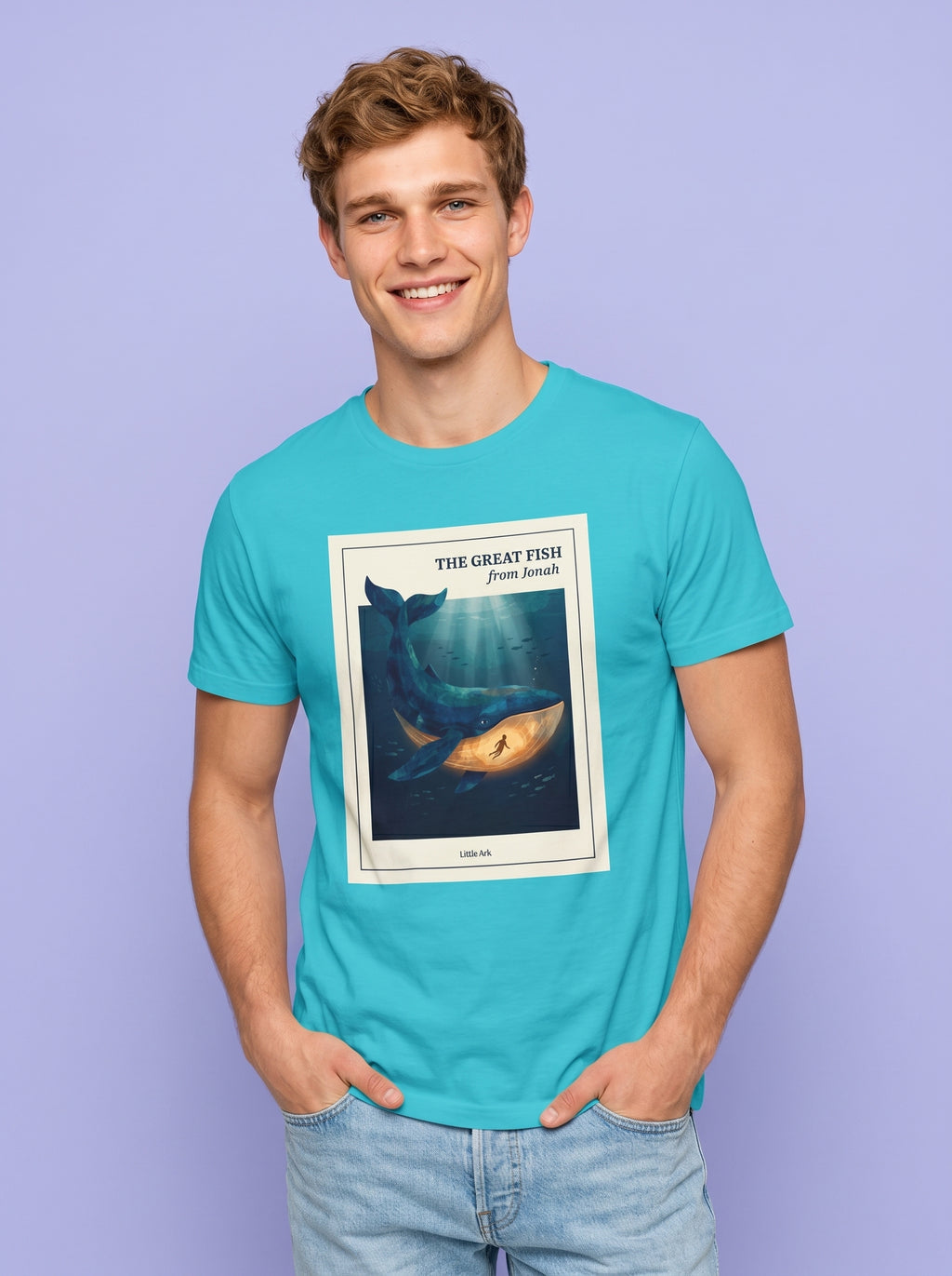 'The Great Fish - 'From Jonah' Mens CVC Jersey Vintage Tee