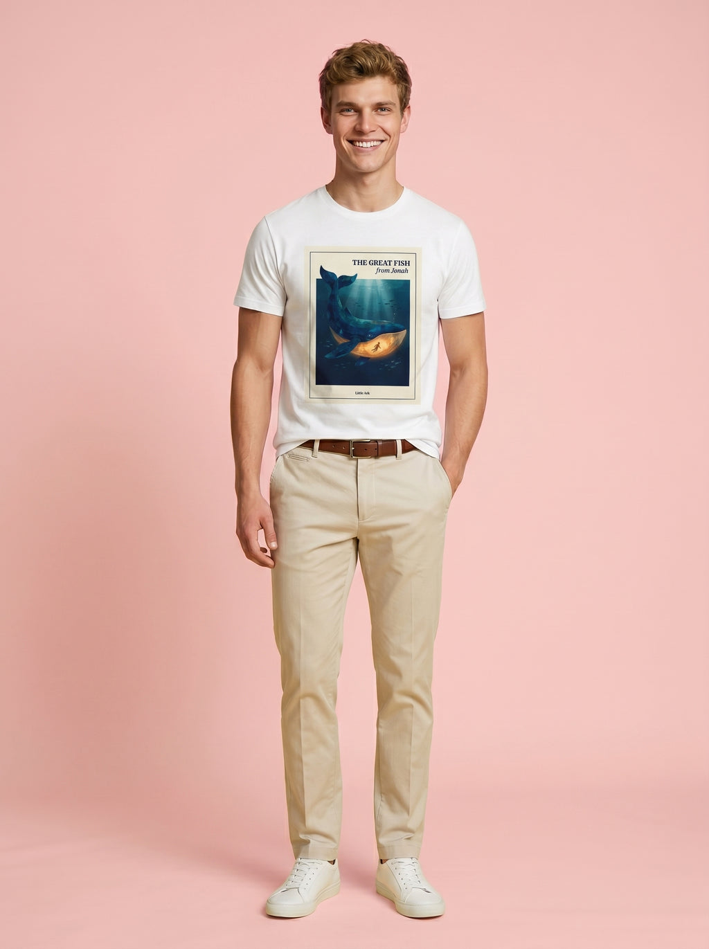 'The Great Fish - 'From Jonah' Mens CVC Jersey Vintage Tee