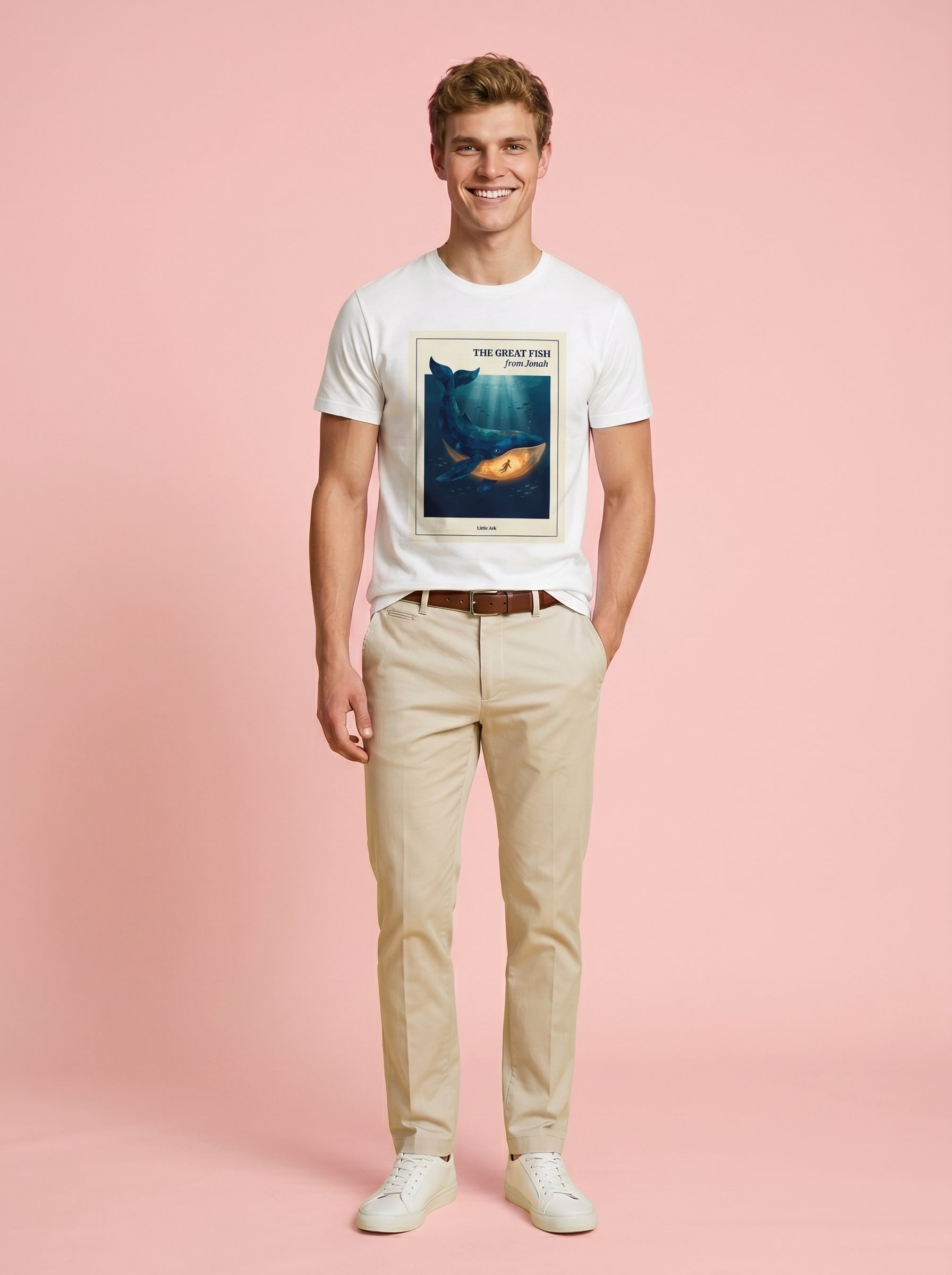 'The Great Fish - 'From Jonah' Mens CVC Jersey Vintage Tee