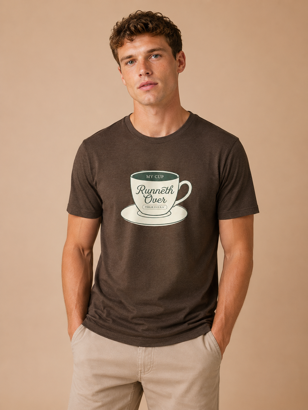 'My Cup Runneth Over' Vintage Mens Tee