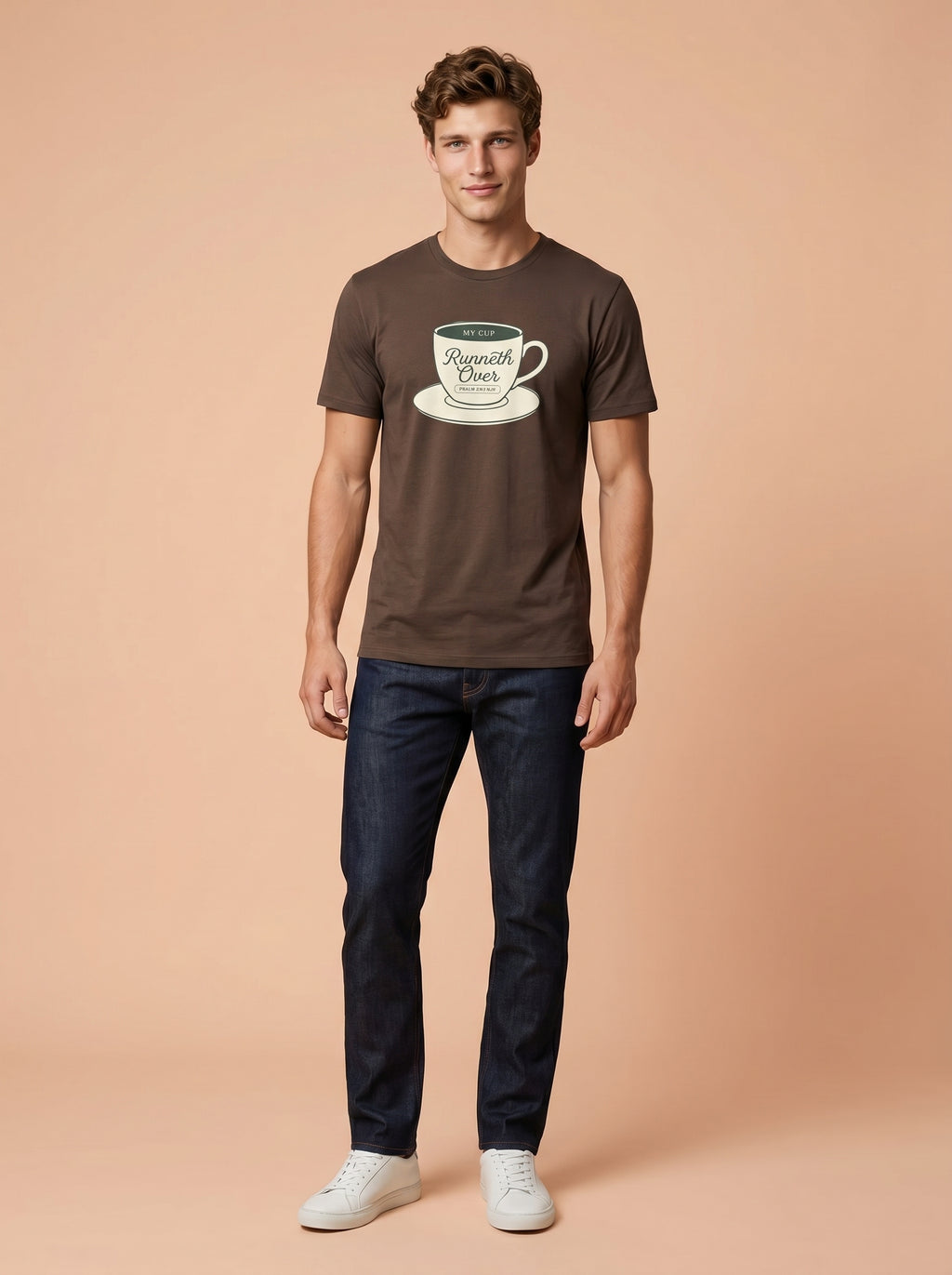 'My Cup Runneth Over' Vintage Mens Tee