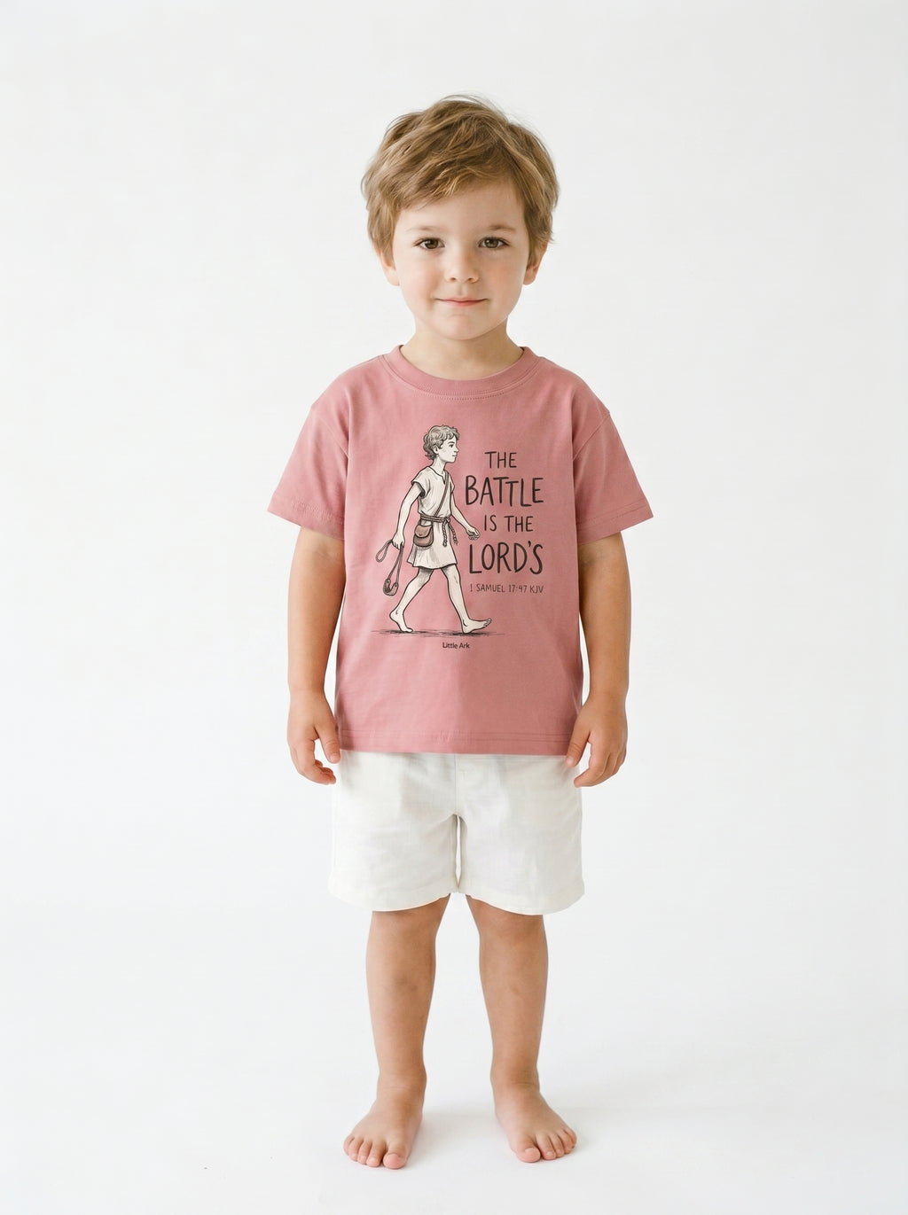 'The Battle Is The Lord's' Toddlers Tee in – Kids clothes | Little Ark | Christian Clothing Brand
