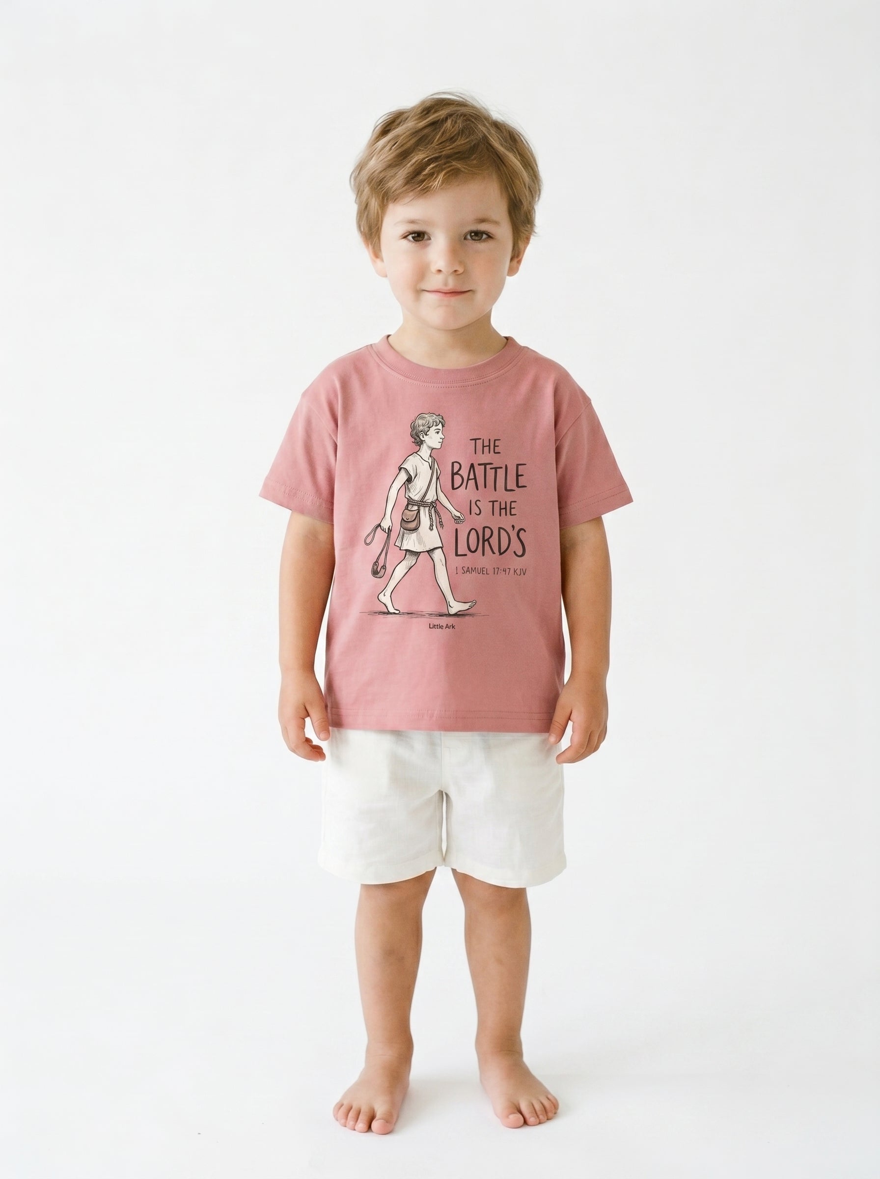 'The Battle Is The Lord's' Toddlers Tee in – Kids clothes | Little Ark | Christian Clothing Brand