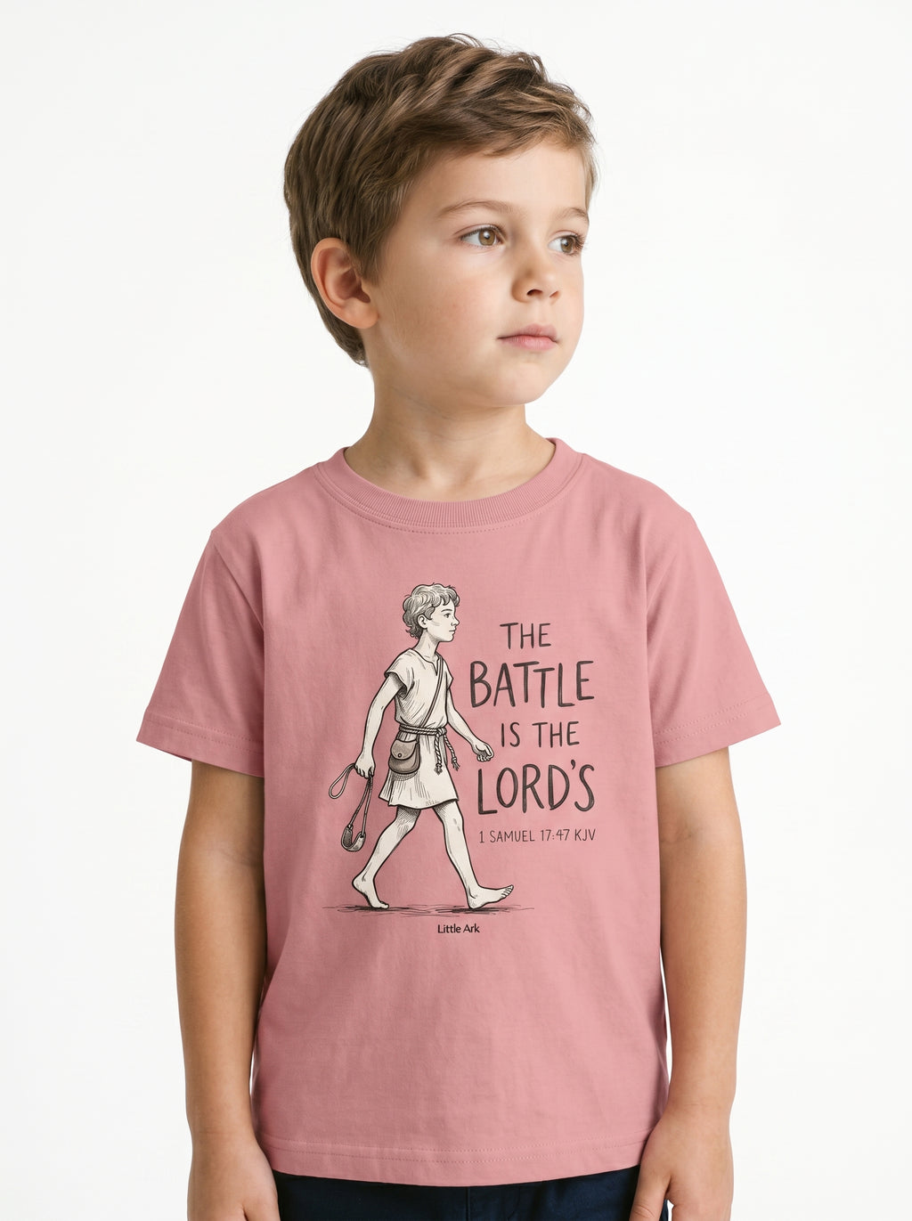 'The Battle Is The Lord's' Toddlers Tee in – Kids clothes | Little Ark | Christian Clothing Brand