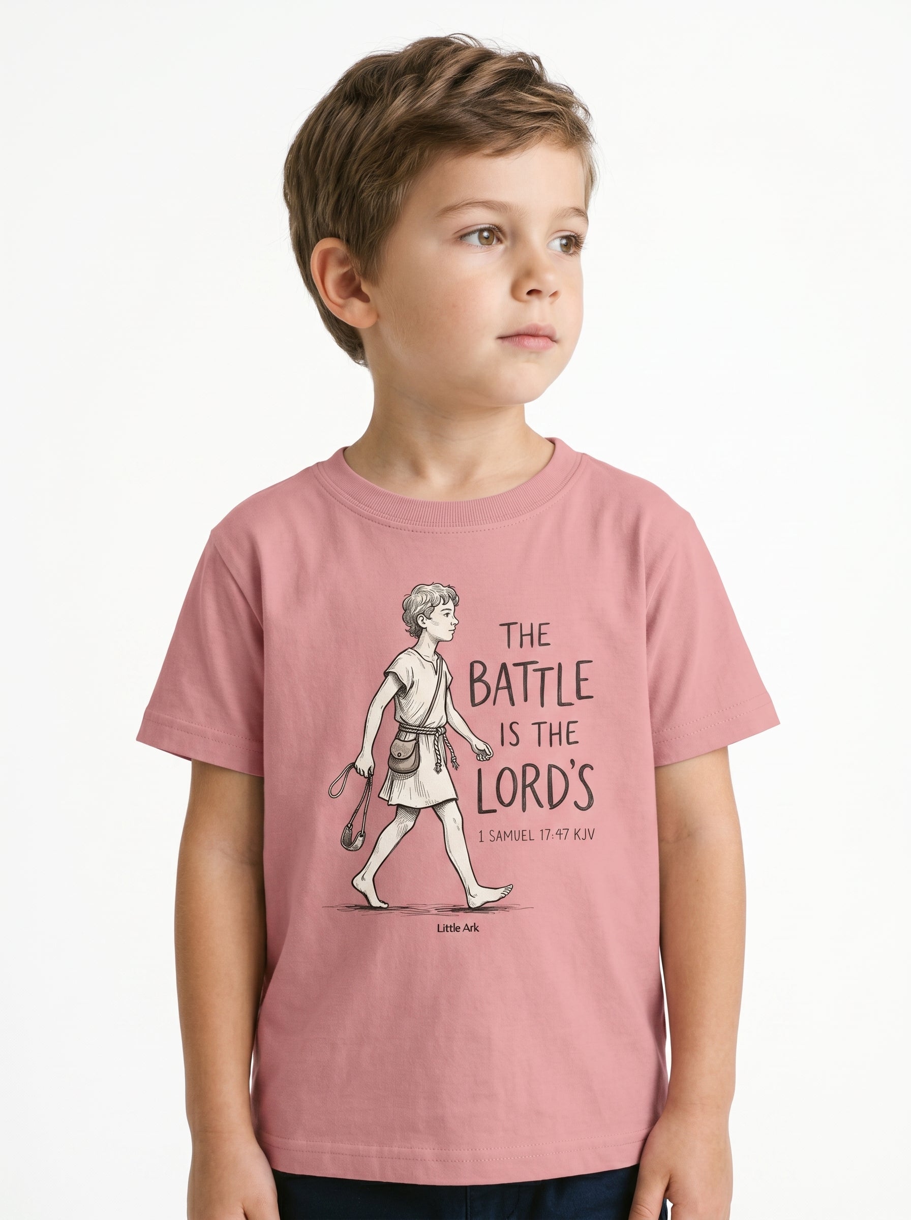 'The Battle Is The Lord's' Toddlers Tee in – Kids clothes | Little Ark | Christian Clothing Brand