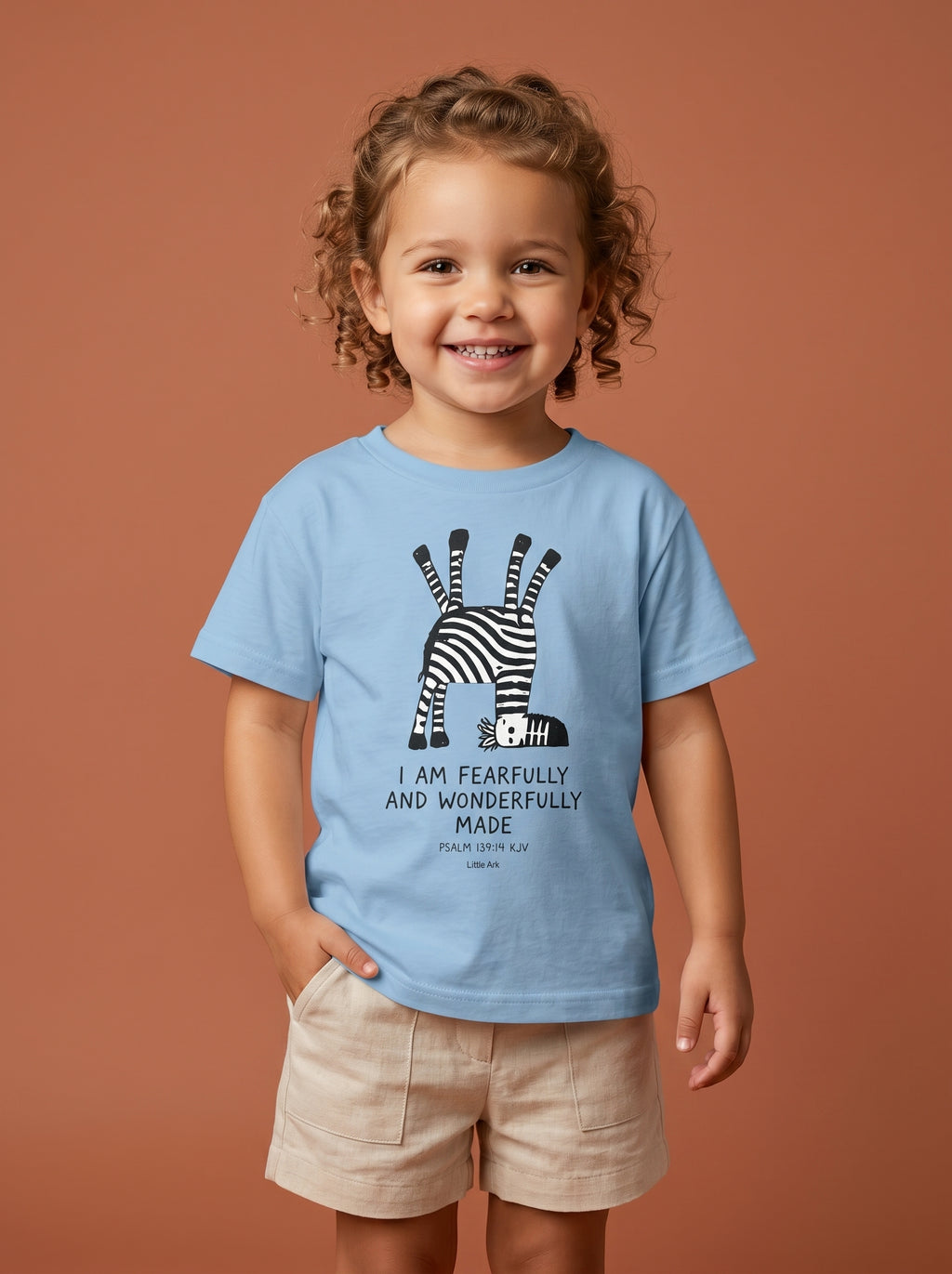 'I Am Fearfully and Wonderfully Made' Toddler Tee in – Kids clothes | Little Ark | Christian Clothing Brand