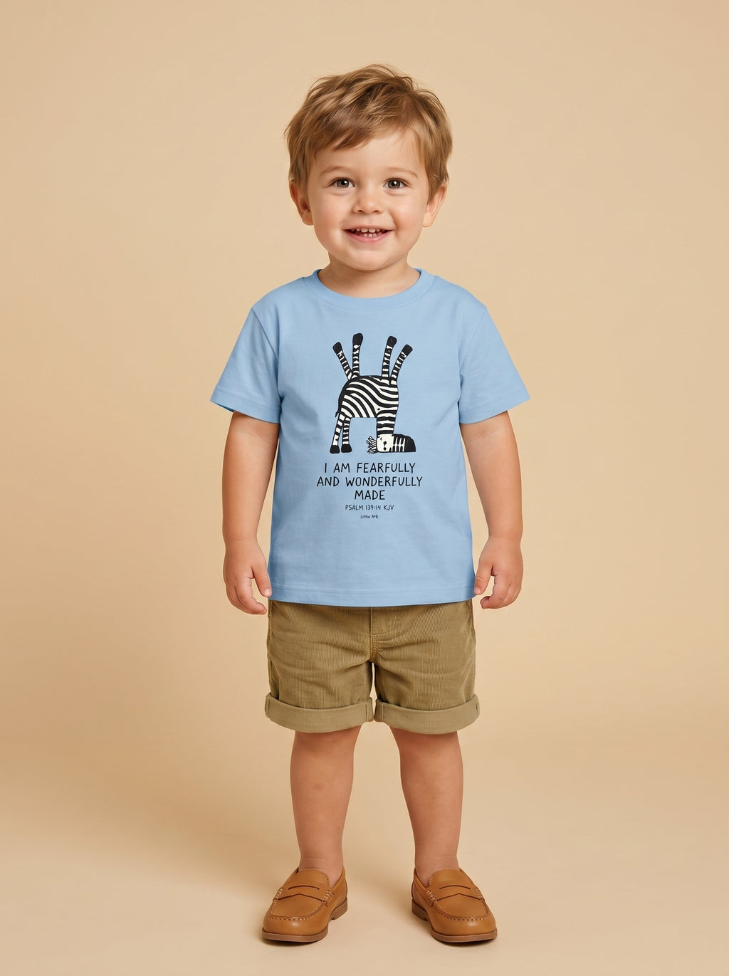 'I Am Fearfully and Wonderfully Made' Toddler Tee in – Kids clothes | Little Ark | Christian Clothing Brand