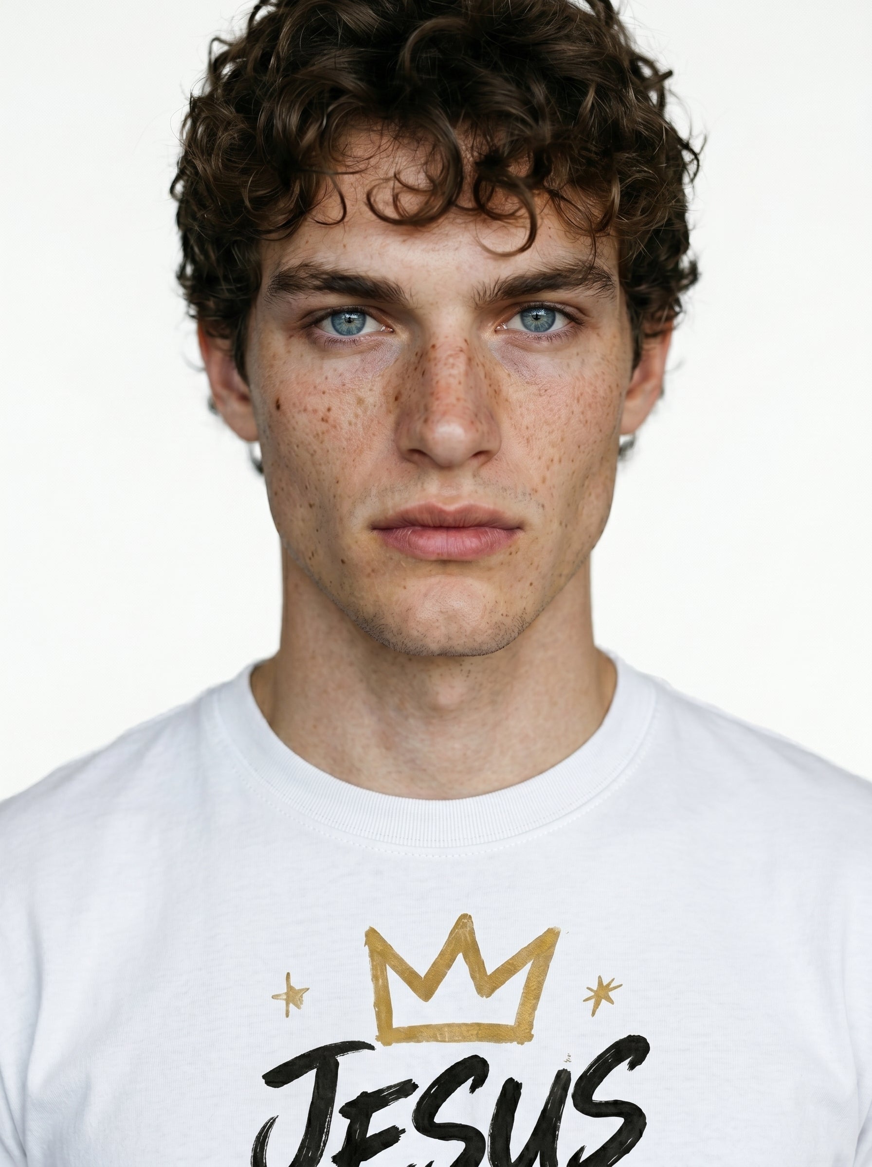 'Jesus Is King' Mens CVC Jersey Tee in – T-Shirt | Little Ark | Christian Clothing Brand