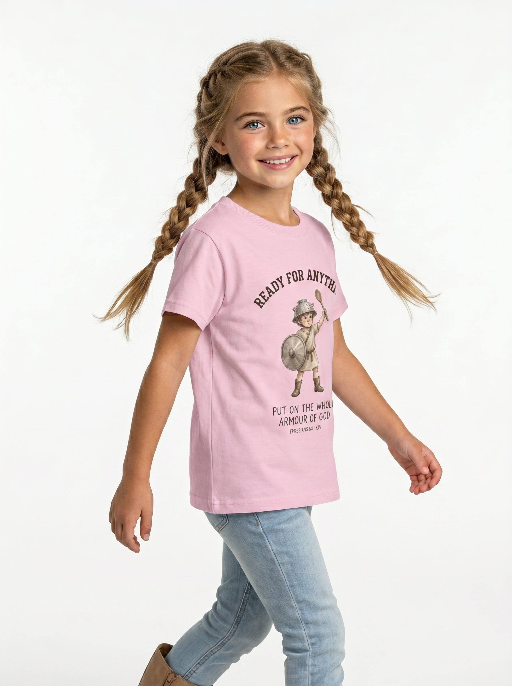 'Ready for Anything' - Armor of God Toddlers Tee in – Kids clothes | Little Ark | Christian Clothing Brand