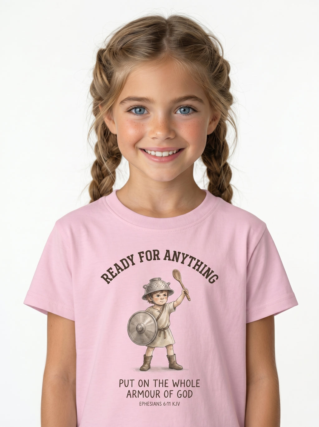 'Ready for Anything' - Armor of God Toddlers Tee in – Kids clothes | Little Ark | Christian Clothing Brand