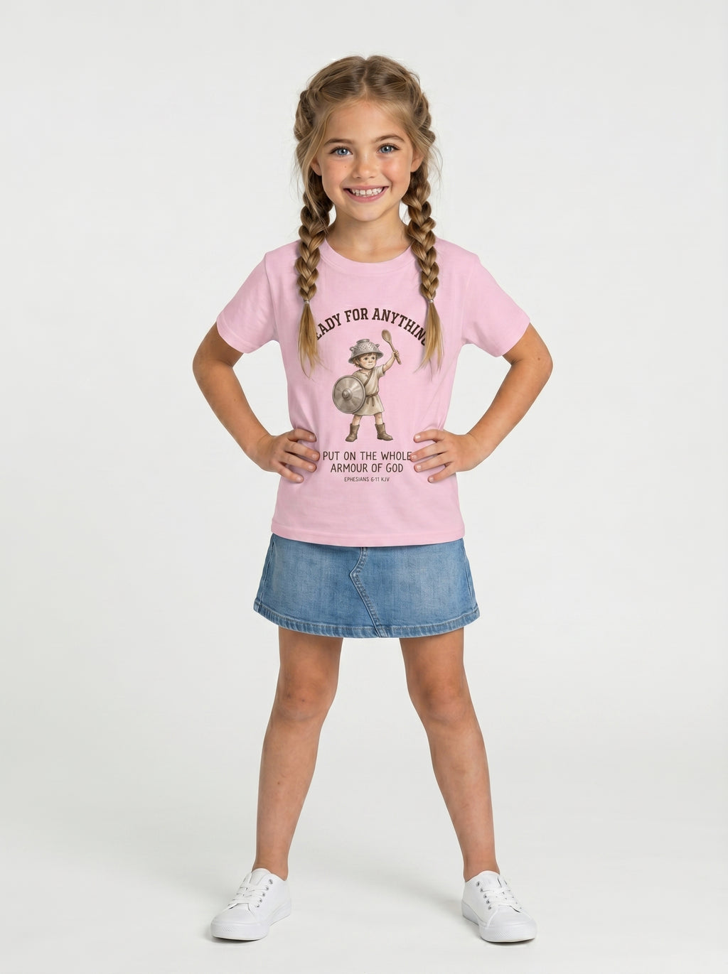 'Ready for Anything' - Armor of God Toddlers Tee in – Kids clothes | Little Ark | Christian Clothing Brand