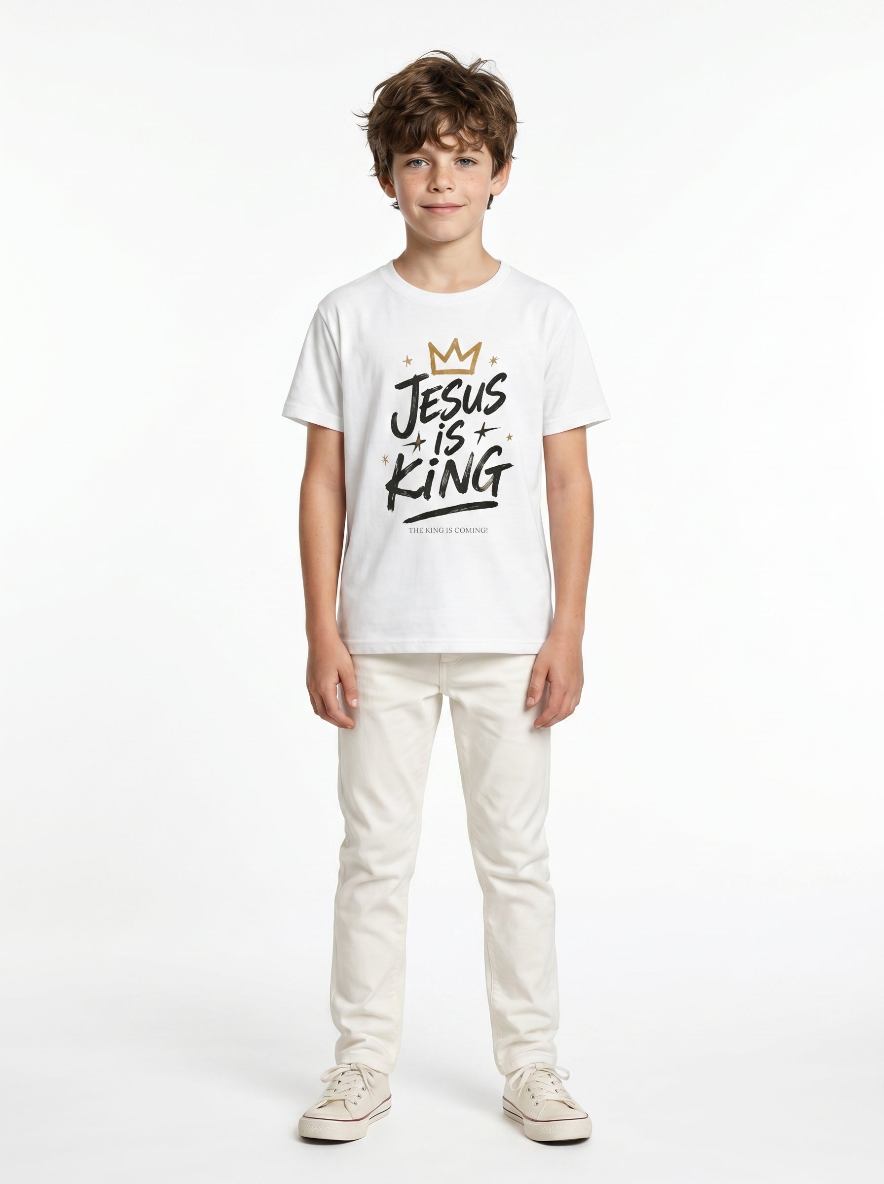'Jesus Is King' with Crown Kids Faith Tee