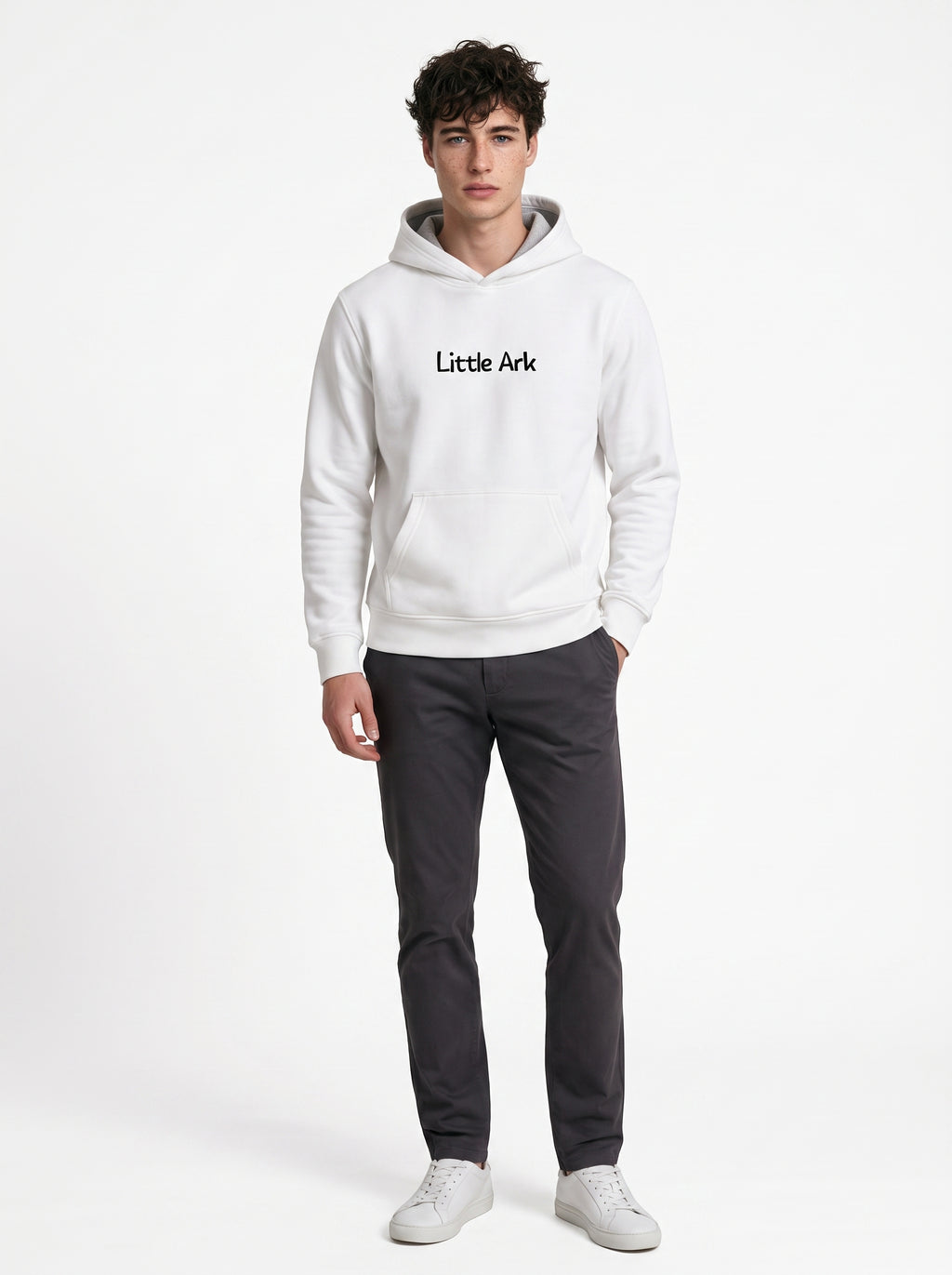 Elephant 'On the way to Noah's Ark' Mens Graphic Hoodie