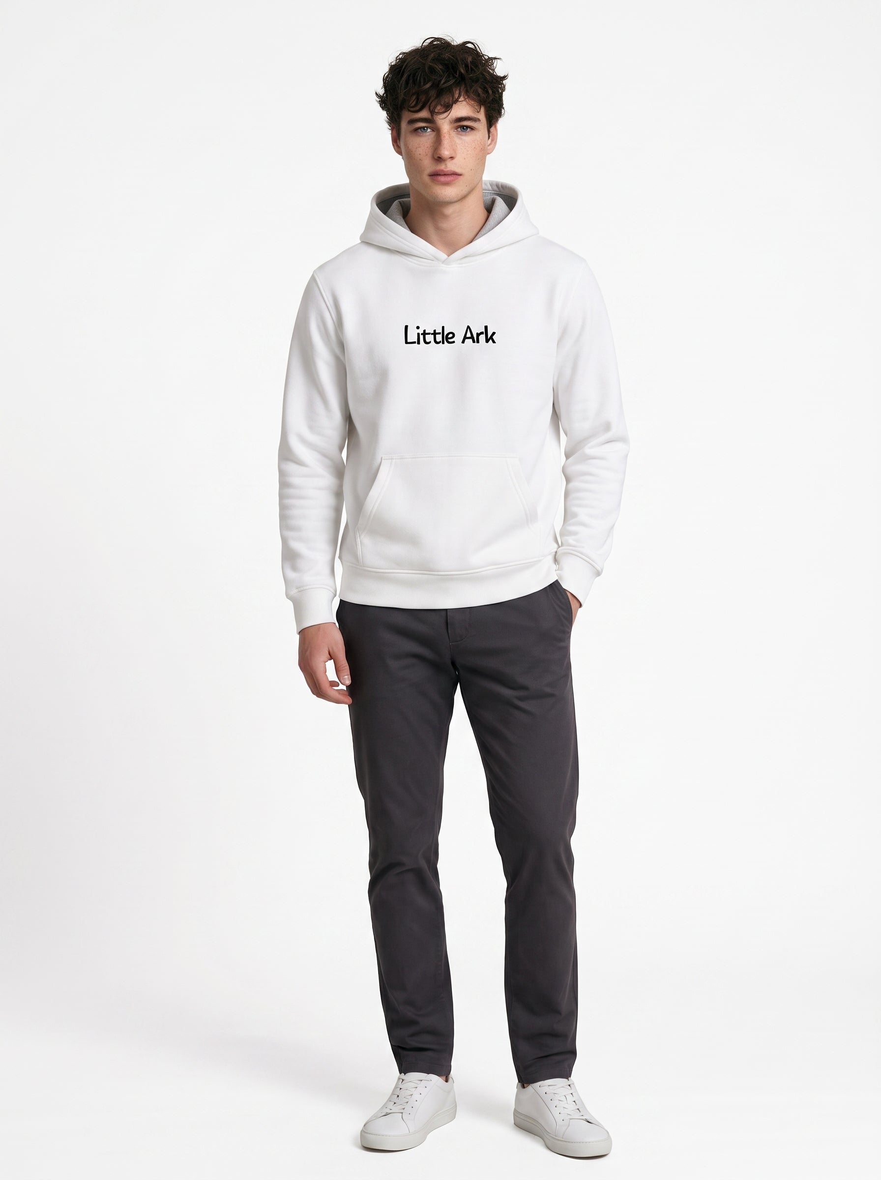 Elephant 'On the way to Noah's Ark' Mens Graphic Hoodie