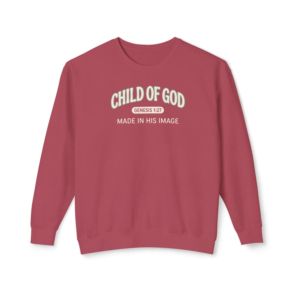 'Child of God' - 'Made in His Image' Mens Sweatshirt in – Sweatshirt | Little Ark | Christian Clothing Brand