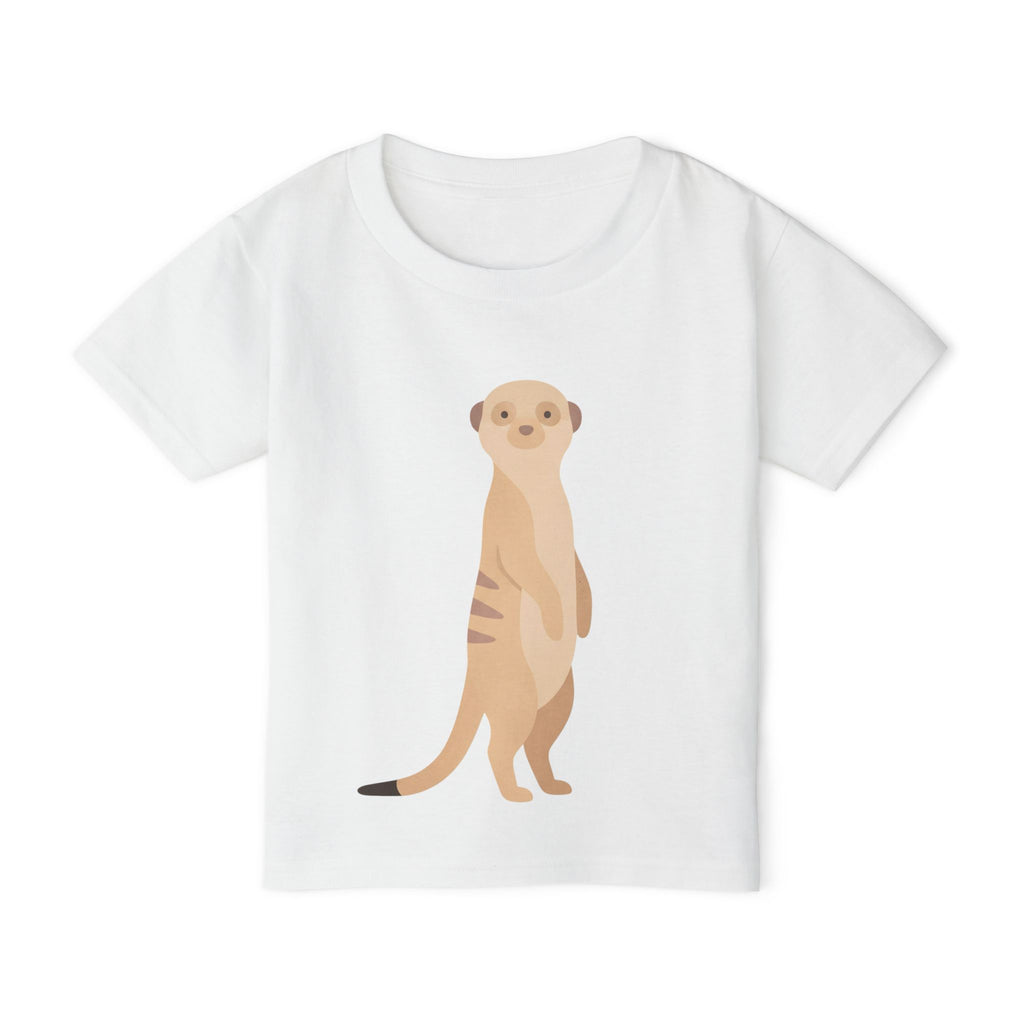 Standing Meerkat Toddler Tee in White – Kids clothes | Little Ark | Christian Clothing Brand
