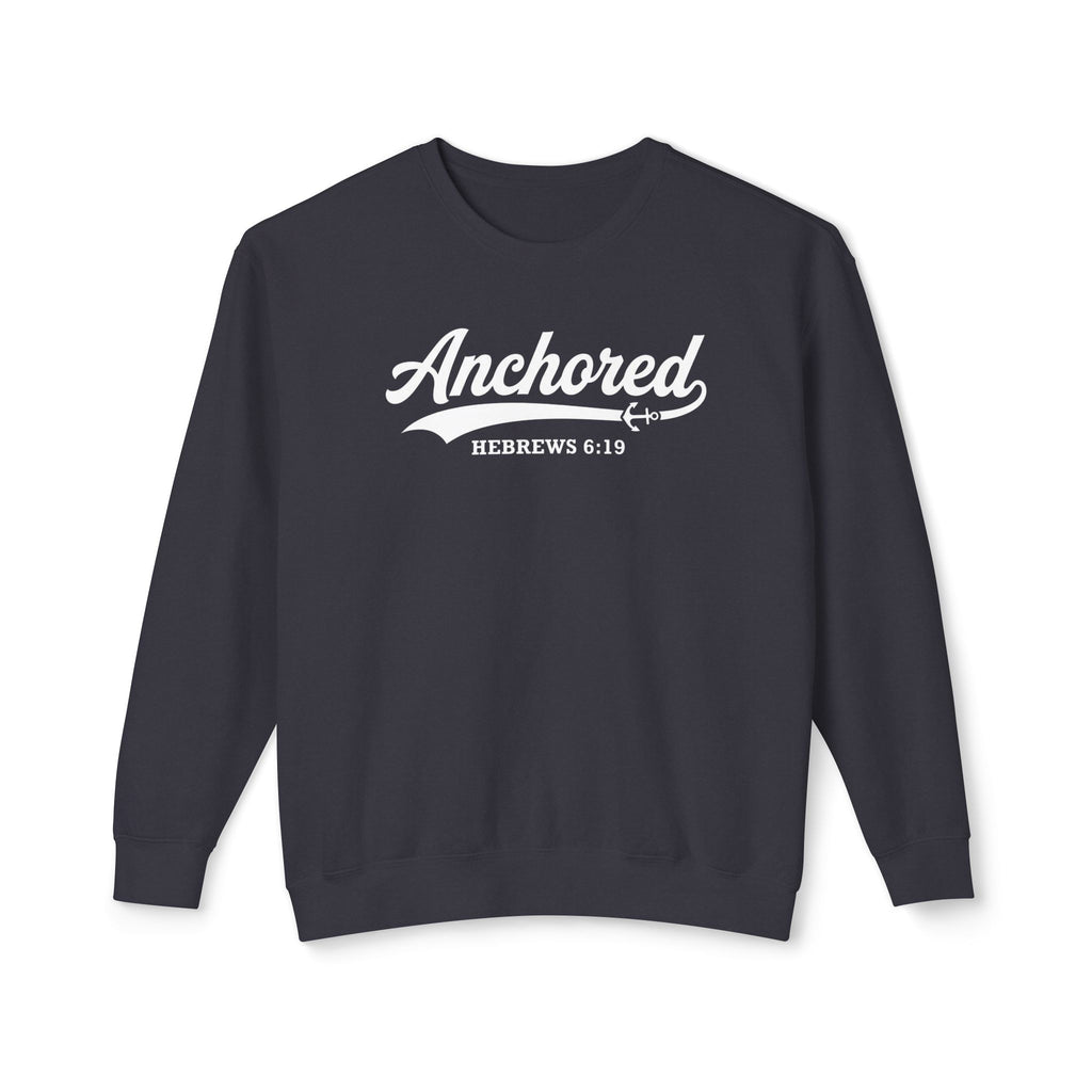 'Anchored - 'Hebrews 6:19' Mens  Crewneck Sweatshirt