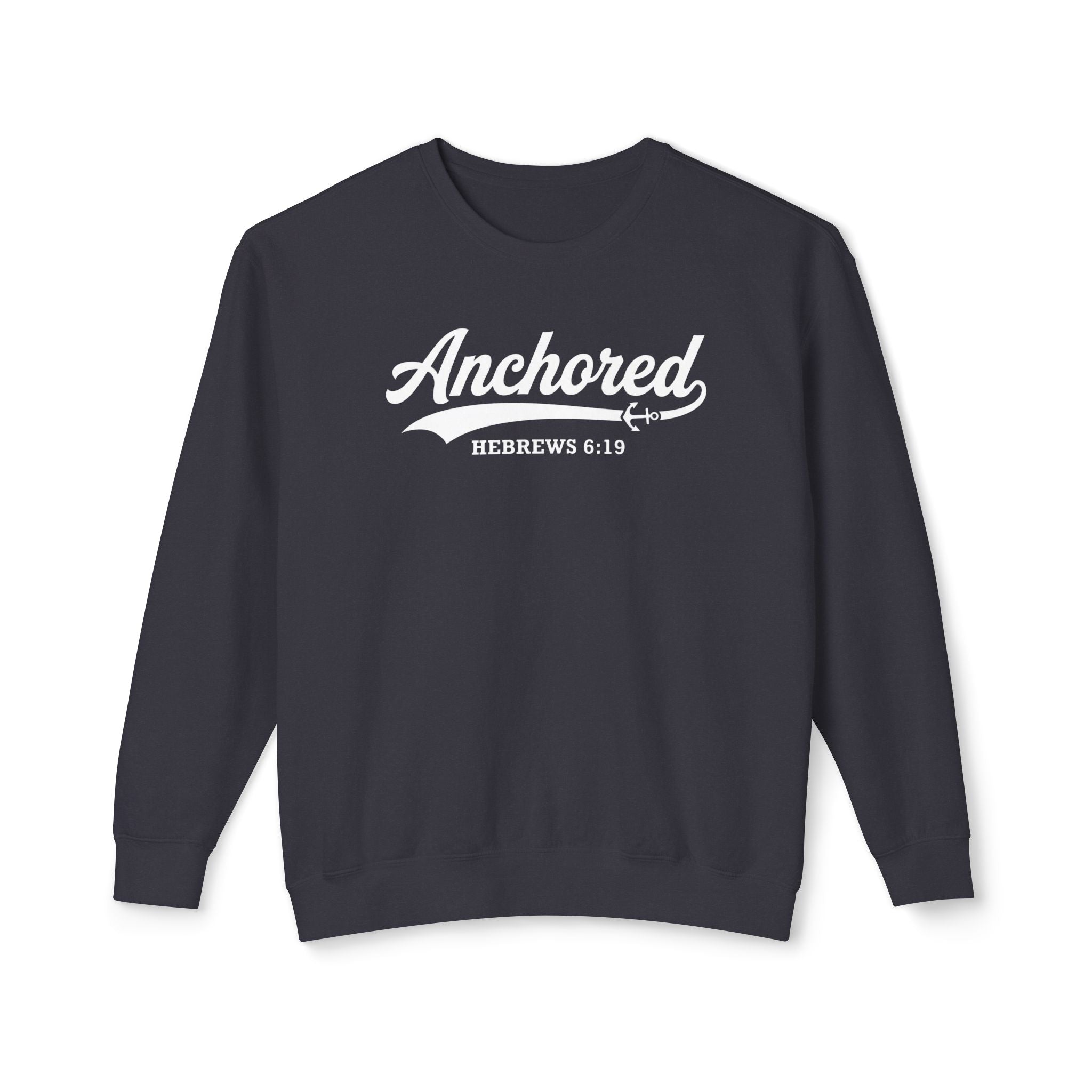 'Anchored - 'Hebrews 6:19' Mens  Crewneck Sweatshirt