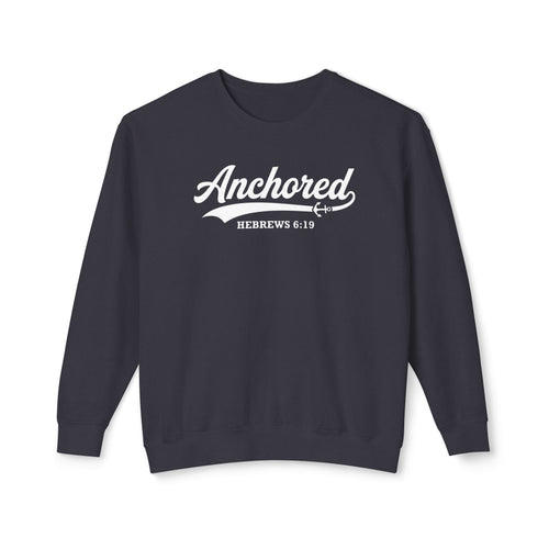 'Anchored - 'Hebrews 6:19' Mens  Crewneck Sweatshirt