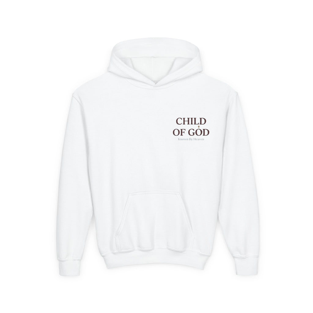 'Child of God' Kids Hoodie in White – Kids clothes | Little Ark | Christian Clothing Brand