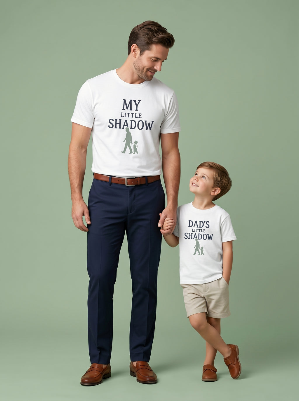 'Dads Little Shadow' Kids Tee in White – Kids clothes | Little Ark | Christian Clothing Brand