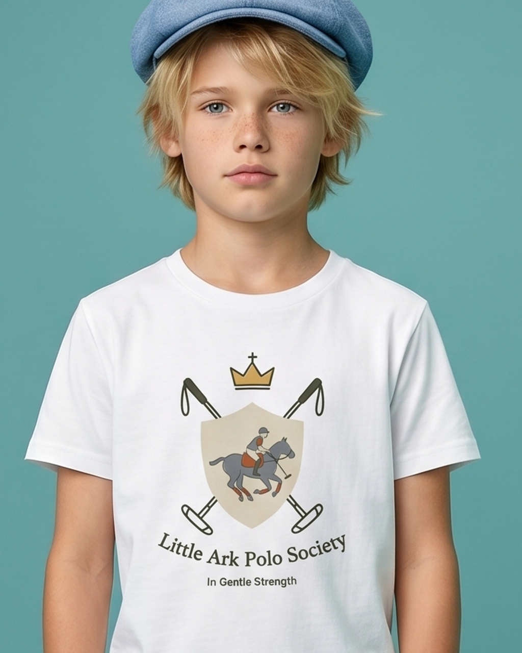 Little Ark Polo Society Kids Tee in – Kids clothes | Little Ark | Christian Clothing Brand